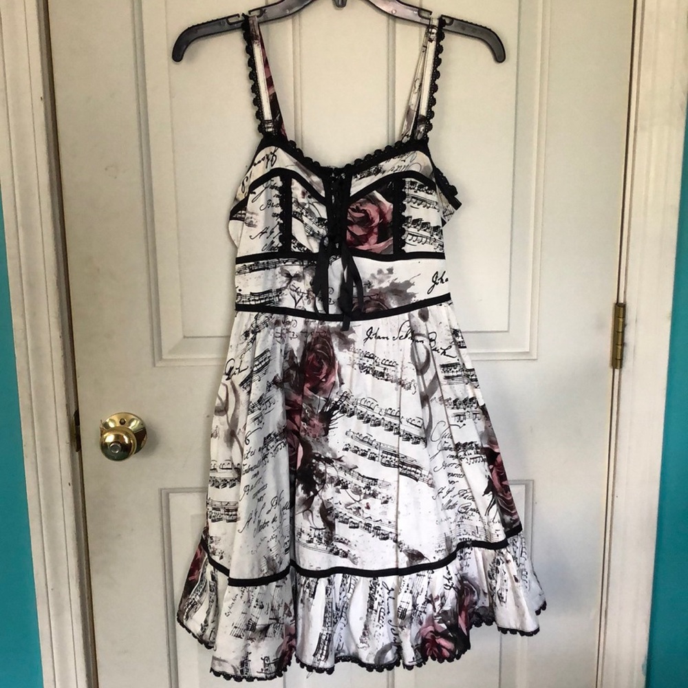 Music and Roses Dress with Lace